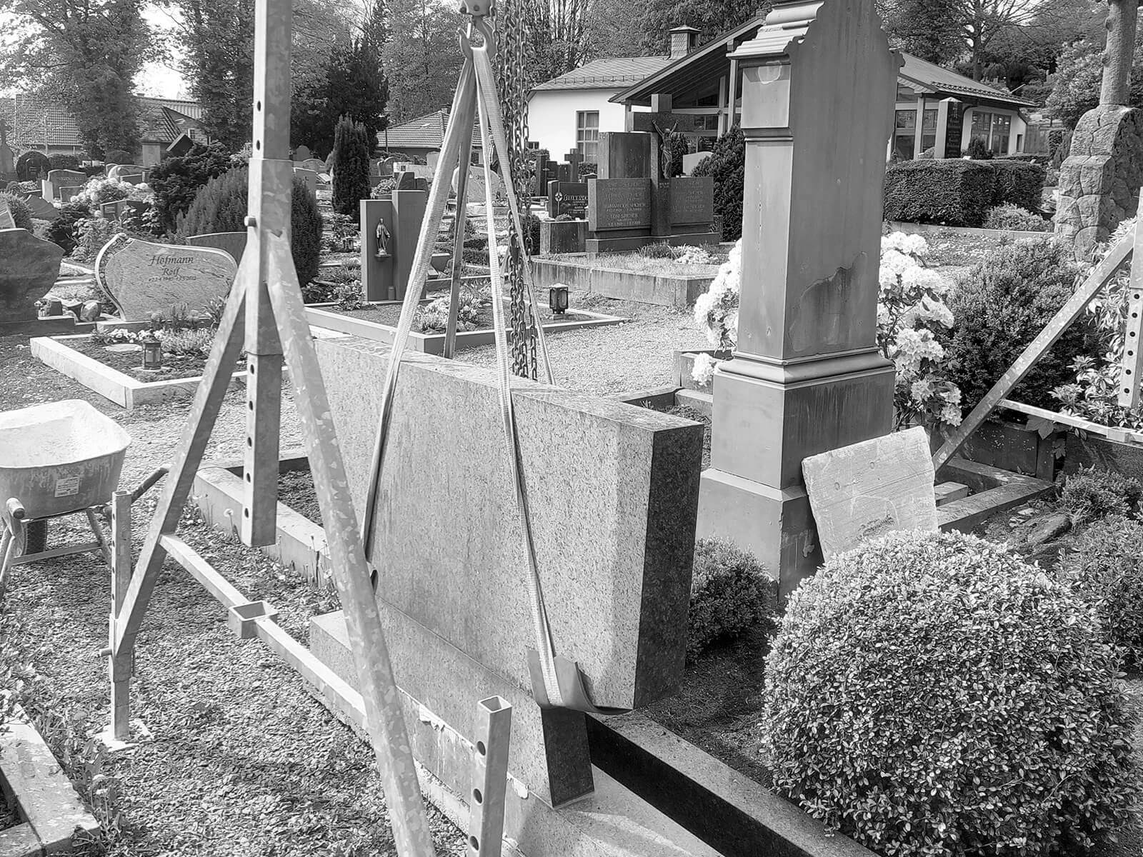 Schwarz weiß Foto Friedhof